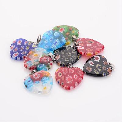 Handmade Millefiori Glass Pendants G23C9011-1