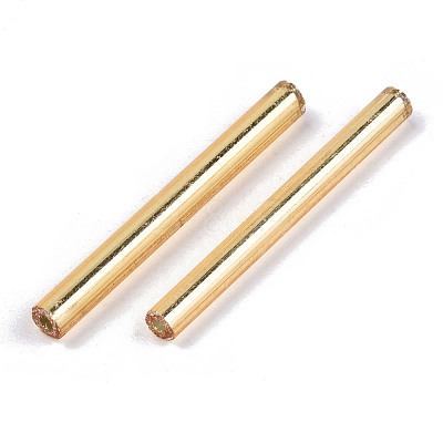Electroplate Glass Bugle Beads SEED-S043-02B-01-1