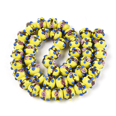Handmade Gold Sand Lampwork Beads LAMP-N038-02D-1