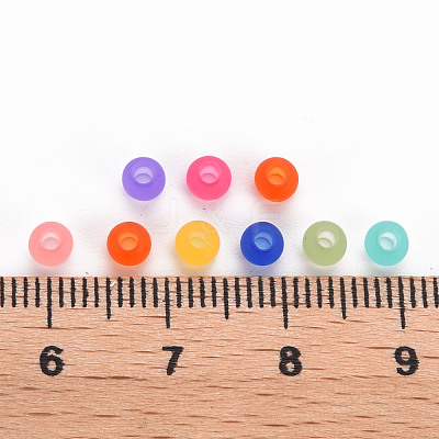 Frosted Transparent Acrylic Beads X-MACR-S371-11A-1