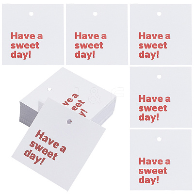 200Pcs Paper Thanks Greeting Cards DIY-SP0004-35-1