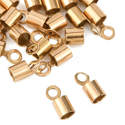 Ion Plating(IP) 304 Stainless Steel Fold Over Crimp Cord Ends STAS-P434-05D-G-1