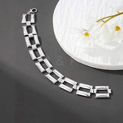 Fashionable Hip Hop Alloy Cuban Link Chain Bracelets & Necklaces Sets FS-WGBA45B-01-1