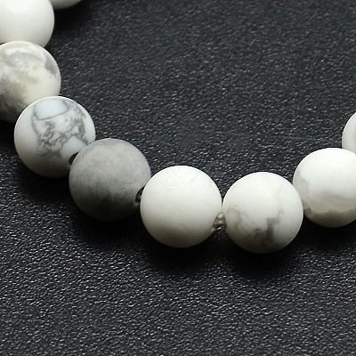 Frosted Howlite Round Bead Strands G-M064-6mm-12-1