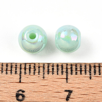 Electroplate Pearlized Glass Pearl Beads EGLA-T021-14A-04-1