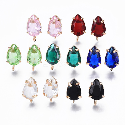Brass Stud Earring Findings KK-S365-005-1