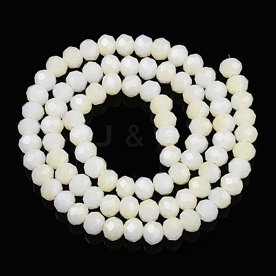 Two-Tone Imitation Jade Glass Beads Strands GLAA-T033-01B-01-1