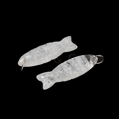 Natural Quartz Crystal Carved Pendants G-G314-01G-09-1