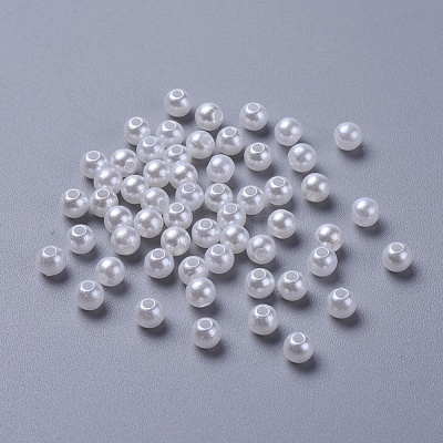Imitated Pearl Acrylic Beads PACR-5D-1-1