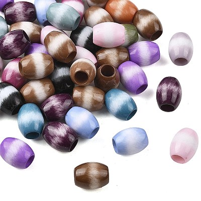 Opaque Acrylic European Beads OACR-Z036-04A-1