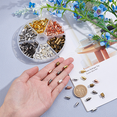 280Pcs Brass Cord Ends KK-AR0002-22-1