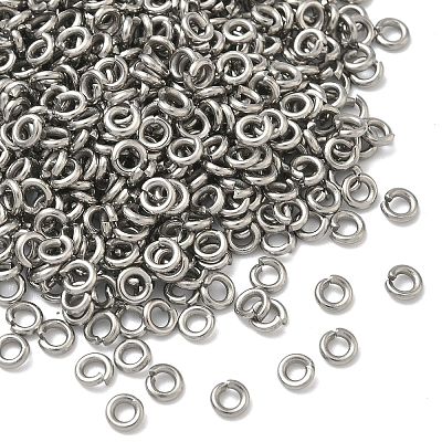 Tarnish Resistant 304 Stainless Steel Open Jump Rings STAS-E067-07-4mm-1