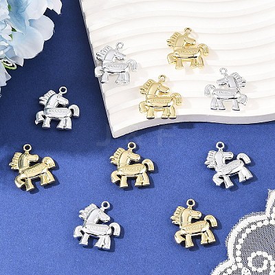 10Pcs 2 Colors Alloy Pendants ENAM-YW0008-71-1
