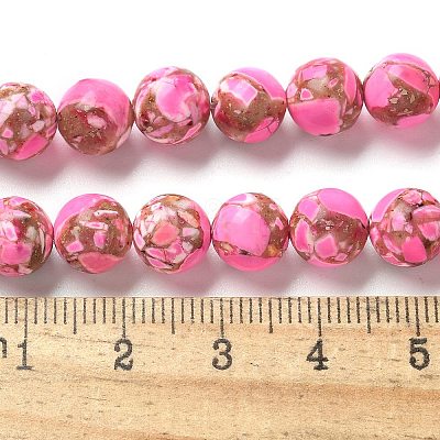 Dyed Synthetic Imperial Jasper Beads Strands G-C168-02G-1