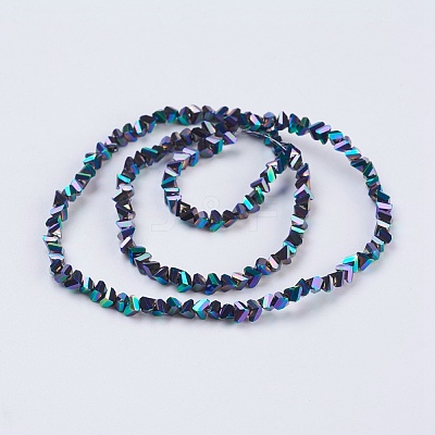 Electroplate Glass Beads Strands EGLA-J145-4mm-FP05-1