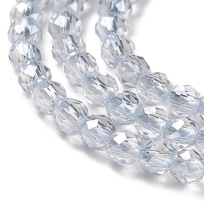 Transparent Electroplate Glass Beads Strands LS-GLAA-H021-01A-PL03-1