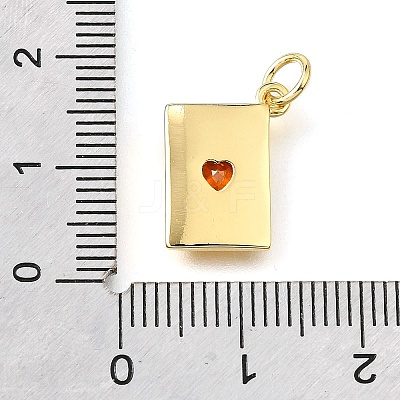 Brass Micro Pave Cubic Zirconia Pendants KK-V007-005G-04-1