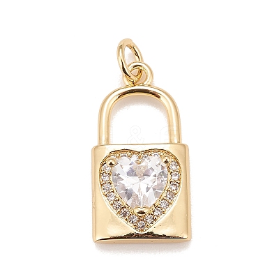 Brass Micro Pave Cubic Zirconia Pendants KK-A161-30G-A-1