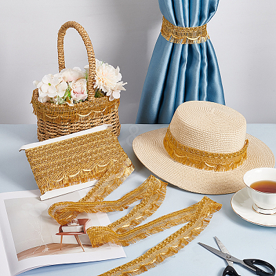Polyester Tassel Ribbons OCOR-WH0091-71-1