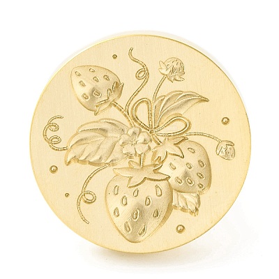 Golden Tone Round Wax Seal Brass Stamp Heads AJEW-Z034-01G-05-1
