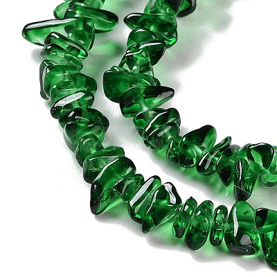 Spray Painted Transparent Glass Beads Strands GLAA-P060-01A-07-1