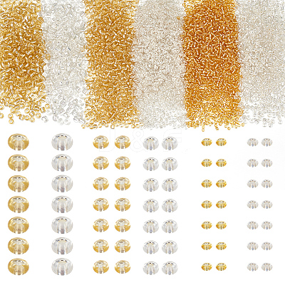 6 Styles 4144 Pcs Glass Seed Beads SEED-HY0001-19-1