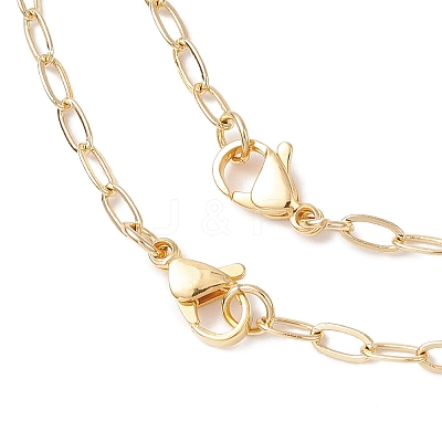 Natural Cultured Freshwater Pearl Rice Beads Brass Heart with Letter Pendant Paperclip Chain Double Layered Necklaces NJEW-JN05378-01-1