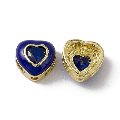 Rack Plating Brass Cubic Zirconia Beads KK-C007-16G-03-1