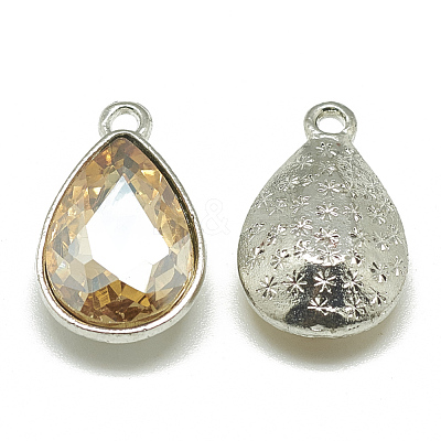Alloy Glass Pendants PALLOY-T028-10x14mm-06-1