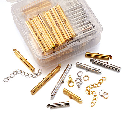 Iron Slide On End Clasp Tubes FIND-PJ0001-01-1