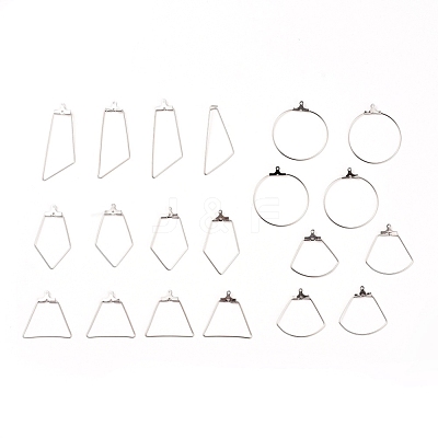 Tarnish Resistant 304 Stainless Steel Wire Pendants STAS-X0017-15P-1