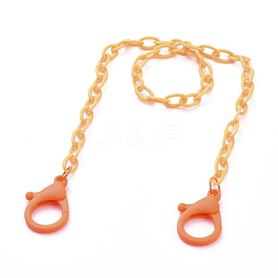 Personalized ABS Plastic Cable Chain Necklaces NJEW-JN03254-01-1