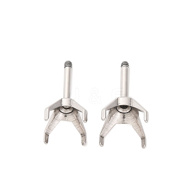 304 Stainless Steel Stud Earring Findings STAS-B091-02B-07P-1