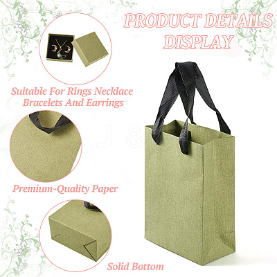 3Pcs Square Paper Jewelry Display Cases CON-TA0001-39E-01-1