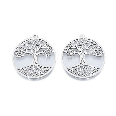 Non-Tarnish 201 Stainless Steel Pendant STAS-B027-13P-1