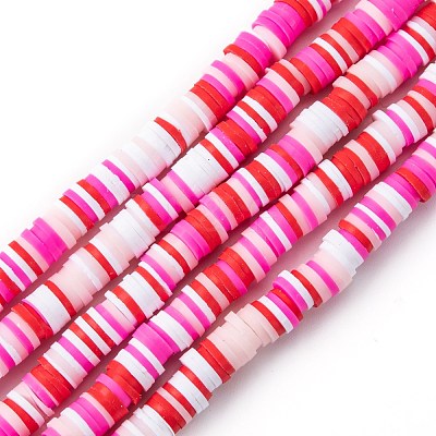 Handmade Polymer Clay Beads Strands CLAY-R089-6mm-T02B-10-1