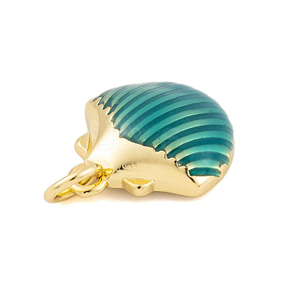 Rack Plating Brass Enamel Pendants KK-P269-09G-1