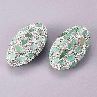 Polymer Clay Rhinestone Beads G-D0016-04B-01-1
