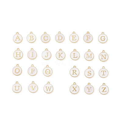 Initial Letter A~Z Alphabet Enamel Charms ENAM-Q437-07-1