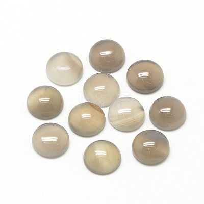 Natural Gray Agate Cabochons G-R416-12mm-15-1