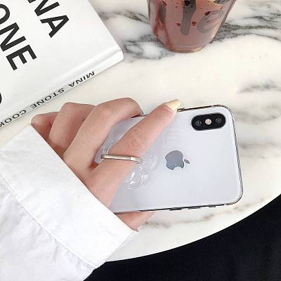 Transparent Plastic Cell Phone Ring Holder AJEW-F048-04P-1