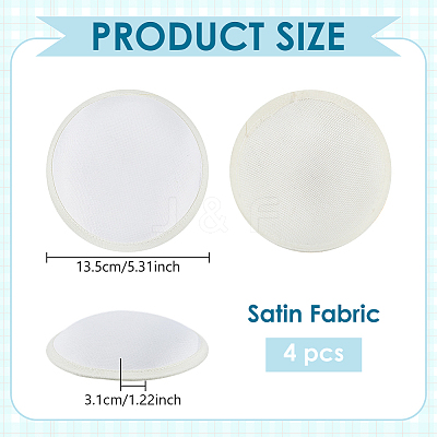 Satin Fabric with Polyester Flat Round Fascinator Hat Base for Millinery FIND-WH0173-320A-1