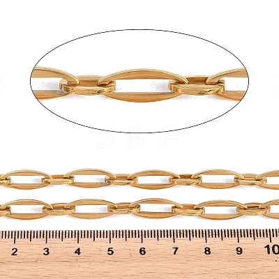 201 Stainless Steel Oval Link Chains CHS-H118-19G-1