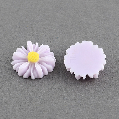Flatback Hair & Costume Accessories Ornaments Resin Flower Daisy Cabochons CRES-Q101-03-1