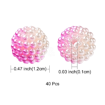 Imitation Pearl Acrylic Beads OACR-FS0001-32F-1