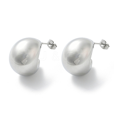 304 Stainless Steel Stud Earrings for Women EJEW-U051-01P-1