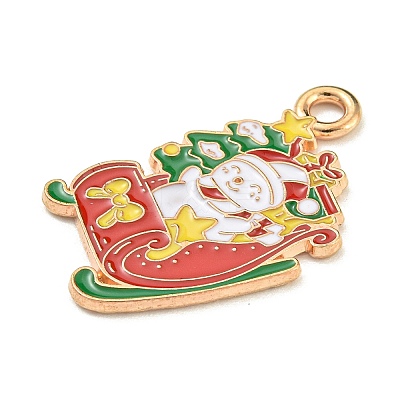Christmas Theme Alloy Enamel Pendants ENAM-I060-01D-1