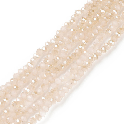 Electroplate Glass Beads Strands EGLA-J144-HR-C05-1