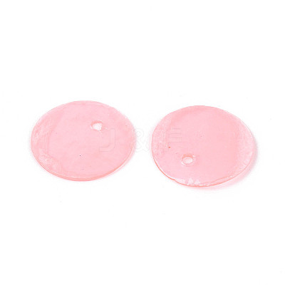 Spray Painted Natural Capiz Shell Disc Charms LS-X1-BSHE-T014-02A-1