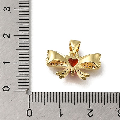 Rack Plating Brass Micro Pave Cubic Zirconia Pendants KK-G500-27G-1